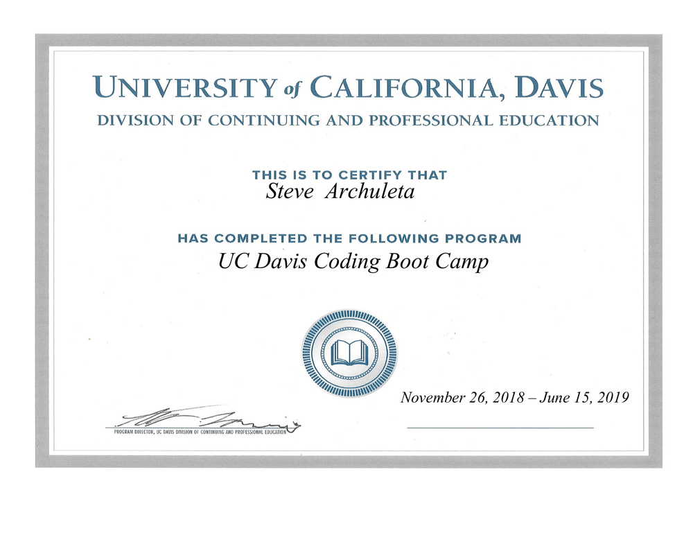 Full-Stack Engineering certificate